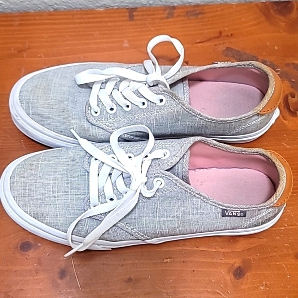 VANS ULTRACUSH SKATE WOMEN'S LACE UP GRAY LOW PLAID CANVAS SNEAKERS SIZE 8 - Picture 5 of 15